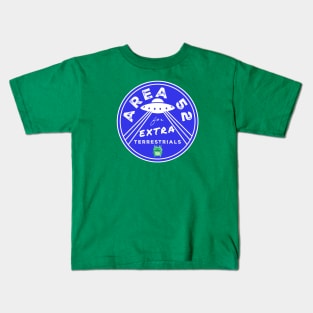 AREA 52 for EXTRA-terrestrials (blue) Kids T-Shirt